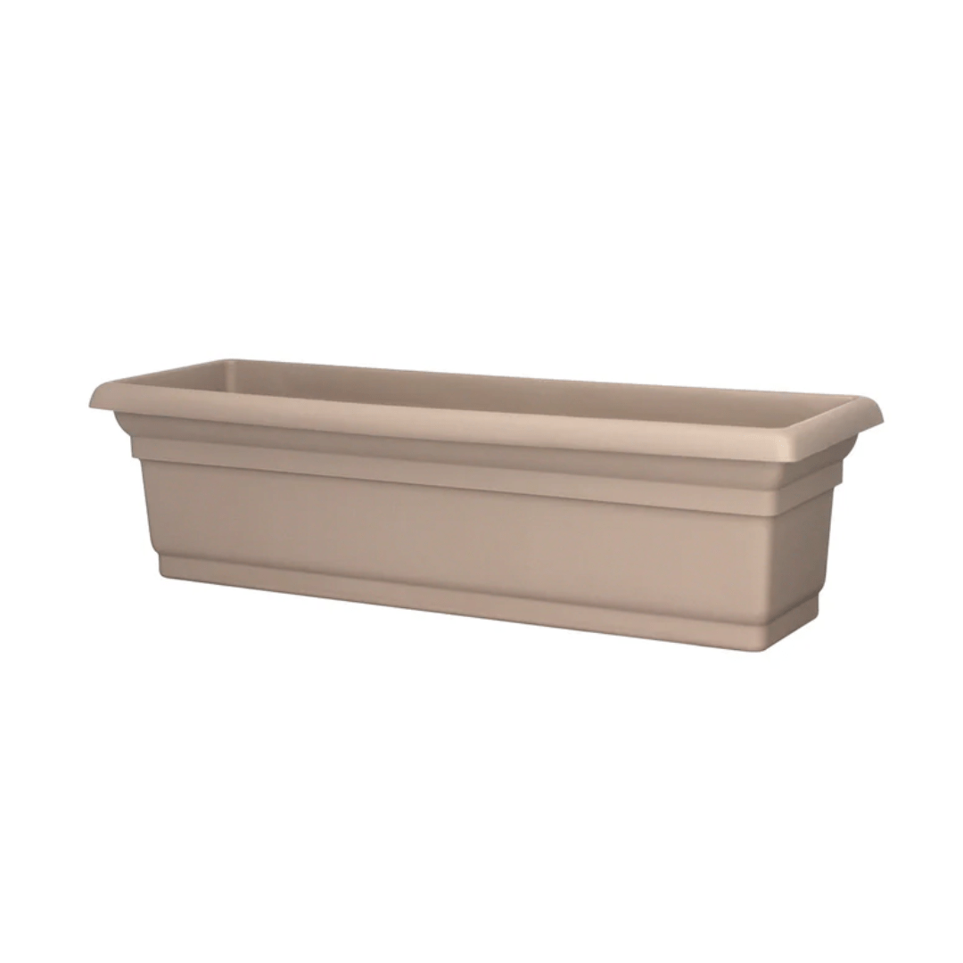 DCN Plastics Distinction Window Box Planter Granite 24