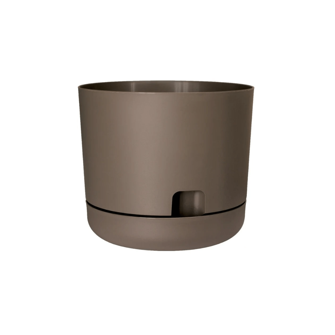dcn self watering planter DCN Plastics Oasis Self-Watering Planters Brown 6"