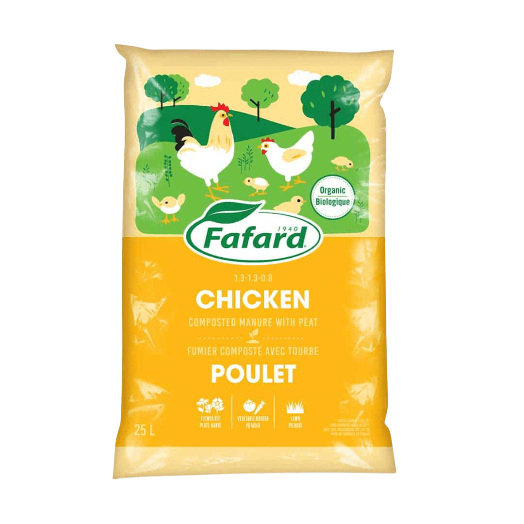 Fafard Composted Chicken Manure W/Peat (Organic) 25L 110/Skid | Fafard ...