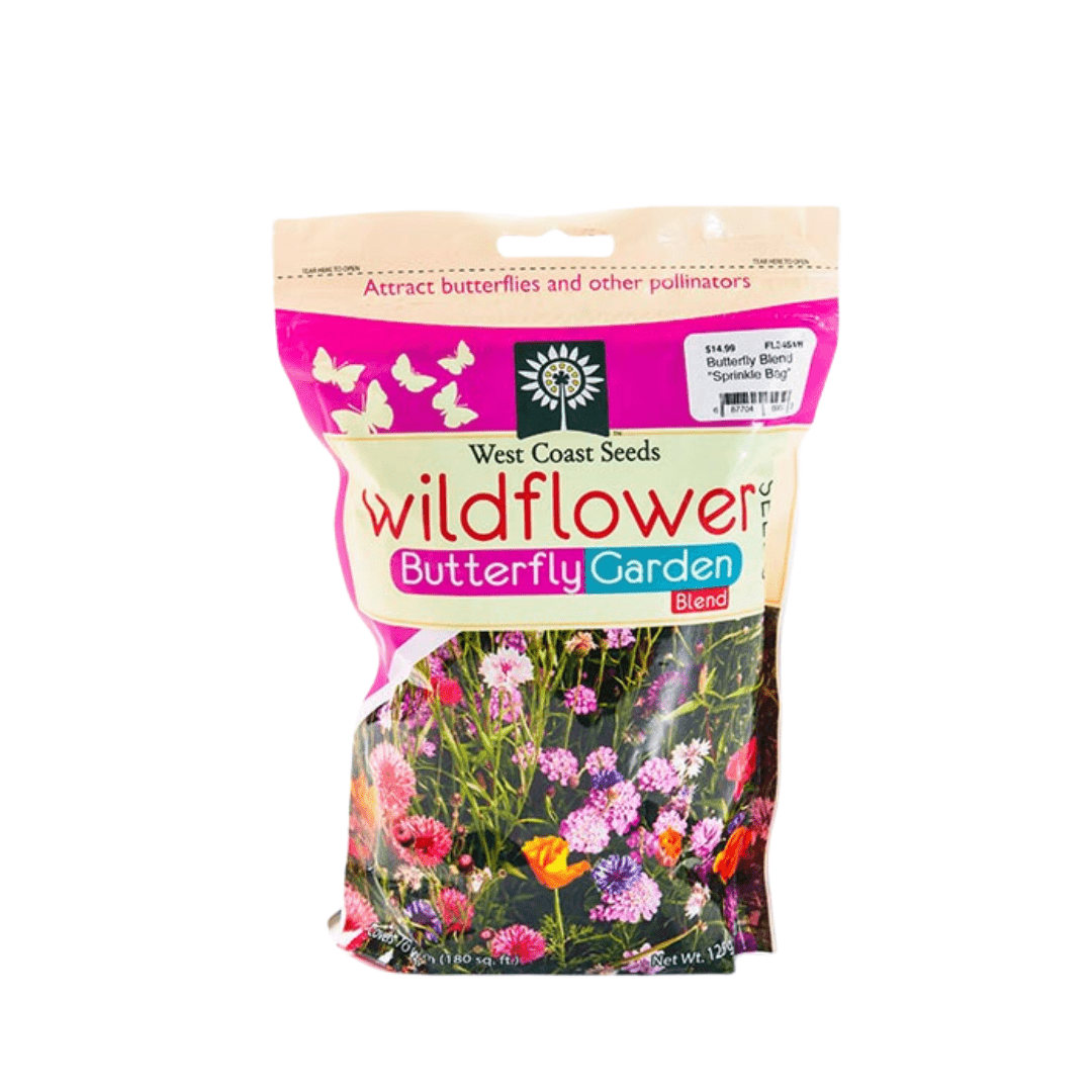 sprinkle wildflower seeds Wildflower Butterfly Blend | West Coast Seeds