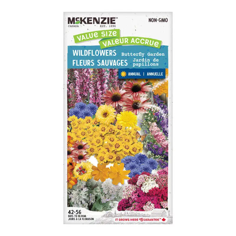 mckenzie wildflower seeds Wildflower Butterfly Garden Seeds Jumbo Pack | McKenzie Seeds